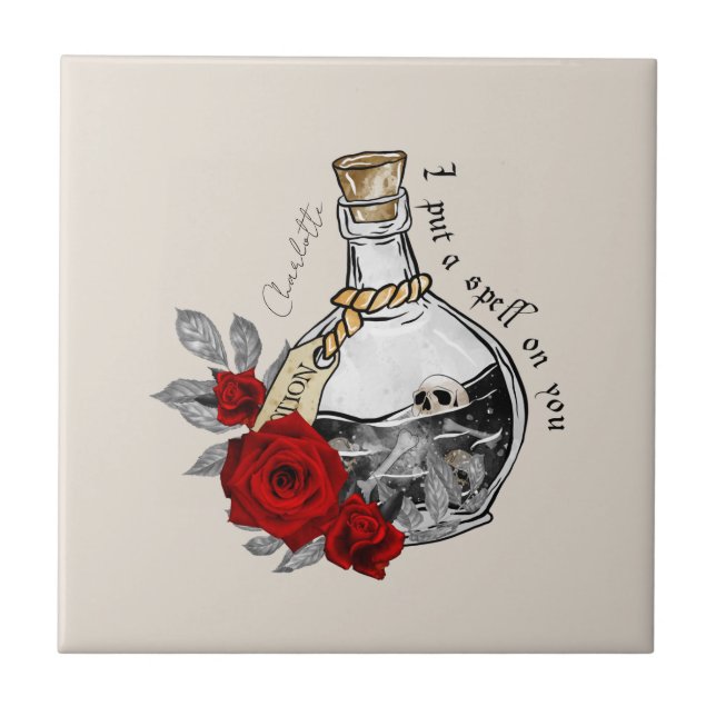 Carreau Potion d'amour de sorcière gothique (Devant)