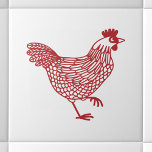 Carreau Poulets<br><div class="desc">Une poule rouge pour les amateurs de volaille. Art original de Nic Squirrell.</div>