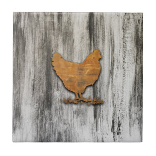 Carreau Poulets rustiques (orange)