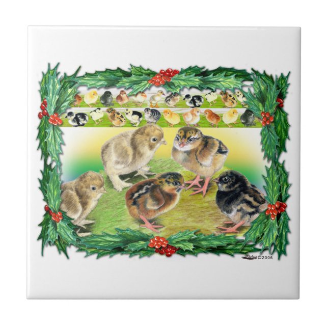 Carreau Poussins de Noël (Devant)