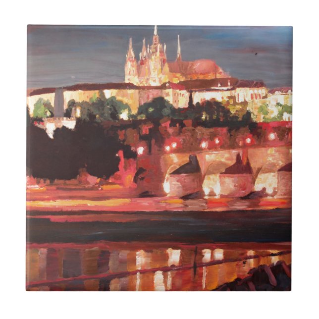 Carreau Prague - Hradschin avec le pont de Charles (Devant)