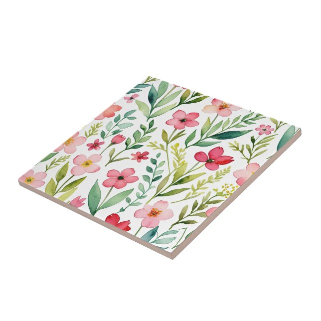 Carreau Prairie de fleurs sauvages (Côté)