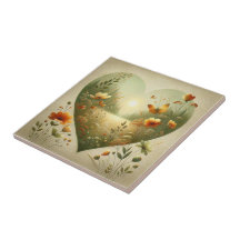 Prairie de Fleurs Sauvages en Forme de Cœur Botani