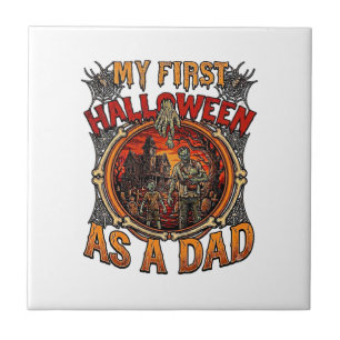 Carreau Premier Halloween en tant que papa zombie maison h