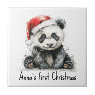 Carreau Premier Noël de Bamboo Bear, personnalisé