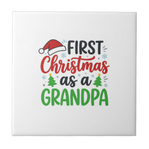 Carreau Premier Noël Papy Chapeau de Père Noël