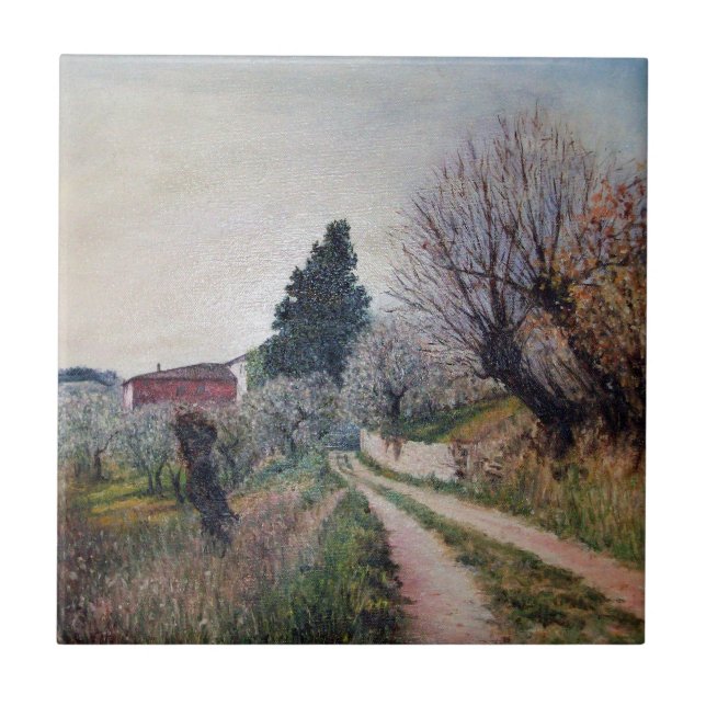 Carreau PREMIER PRINTEMPS À VERNALESE / Paysage toscan (Devant)