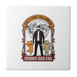 Carreau Premier T-shirt de papa Halloween Vintage Famille