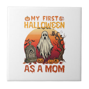 Carreau Première Momie Halloween Fantôme Pierre Tombale Ci
