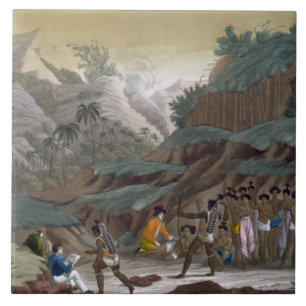 Carreau Première rencontre des explorateurs français avec