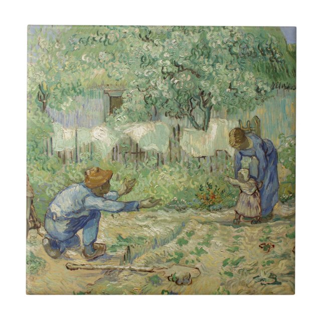 Carreau Premières étapes après millet par Vincent van Gogh (Devant)