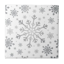 Pretty Silver Flammes de neige de Noël en hiver bl