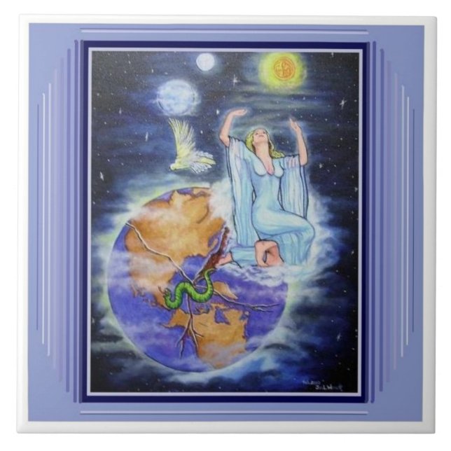 Carreau Prière pour une tuile de planète (Devant)