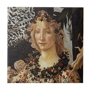 Carreau Primavera, détail de Flora par Sandro Botticelli
