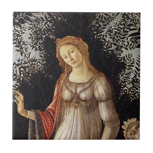 Carreau Primavera, détail de Vénus par Sandro Botticelli (Devant)