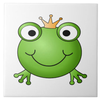 Carreau Prince de grenouille. Grenouille heureuse