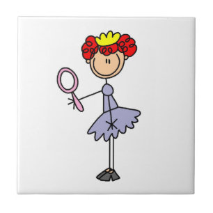 Carreau Princesse aux cheveux roux