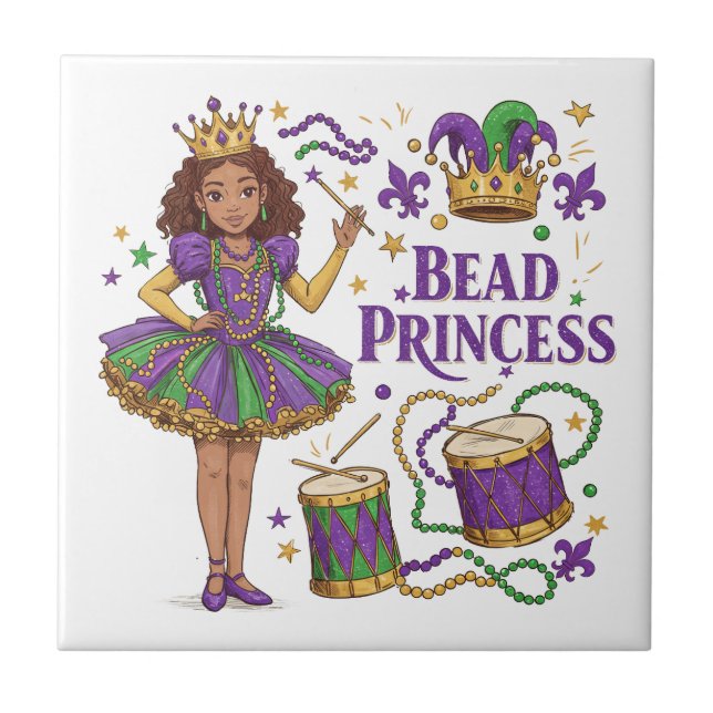 Carreau Princesse de Perles - Mardi Gras (Devant)