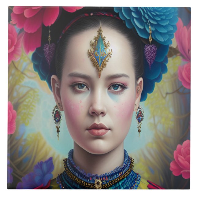 Carreau princesse élégante avec tenue écossaise (Devant)