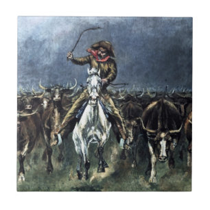 Carreau Pris dans un mouvement de panique Art occidental d