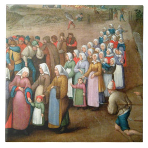 Carreau Procession Mariage traditionnelle (Art Vintage)