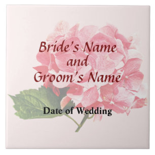 Carreau Produits de mariage à une grappe d'hortensia