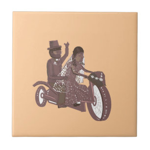 Carreau Produits de mariage de cycliste