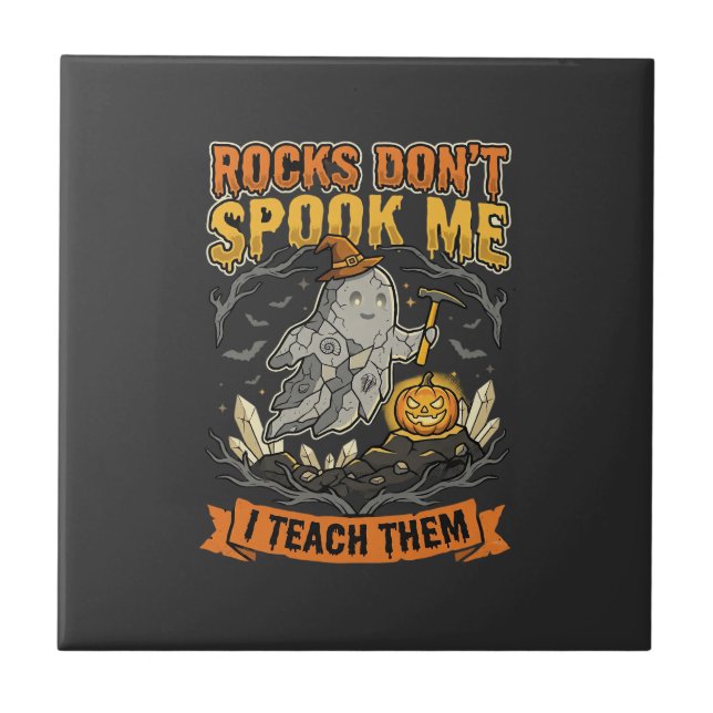 Carreau Prof de géologie d'Halloween épouvante (Devant)