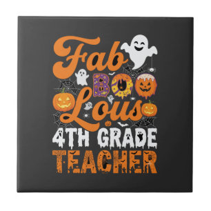 Carreau Prof enseignant de 4e année Halloween Fab-BOO-Lous
