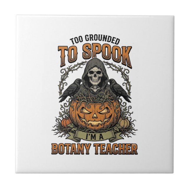 Carreau Professeur de botanique Halloween Gravure vintage  (Devant)