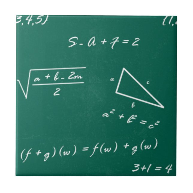Carreau professeur de mathématiques algebra geek (Devant)