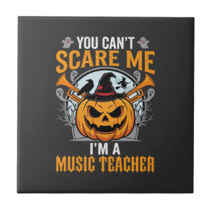 Carreau Professeur de Musique Halloween Citrouille Effraya