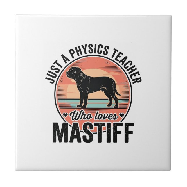 Carreau Professeur de physique aime le maillot de chien vi (Devant)