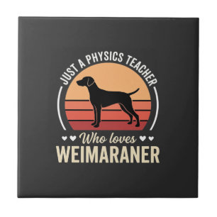 Carreau Professeur de physique amateur de chien Weimaraner
