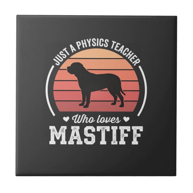 Carreau Professeur de physique Mastiff amateur de chiens (Devant)