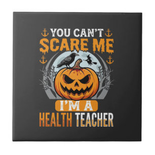 Carreau Professeur de santé Halloween Citrouille effrayant