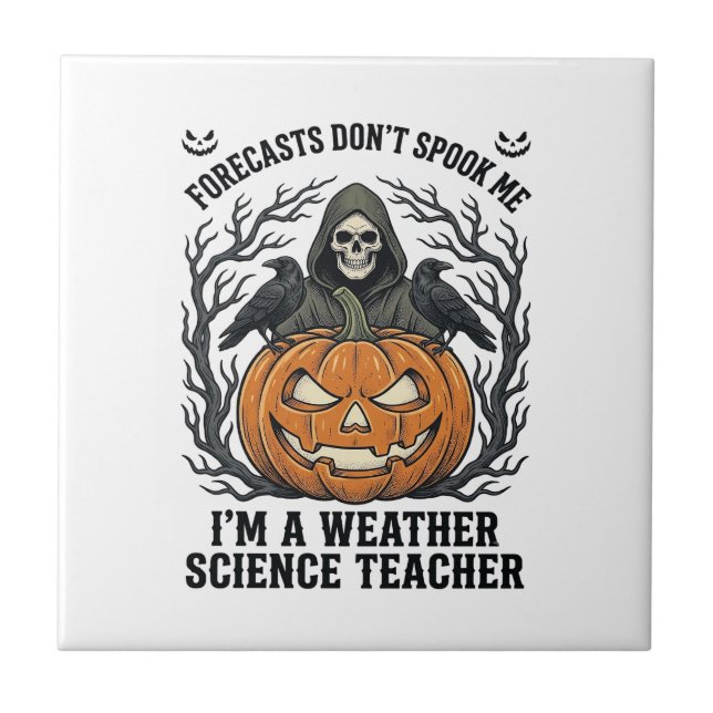Carreau Professeur Météo Halloween Épouvantable Faucheur C (Devant)