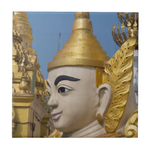 Carreau Profil de statue de Bouddha
