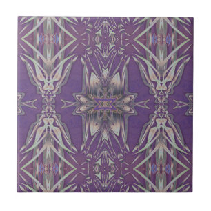 Carreau Profond violet Art Nouveau Déco Kaleidoscopique Fr