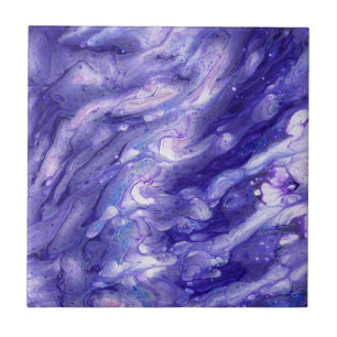Carreau Profondeurs De Purple Galaxy Acrylique Fluide Pour