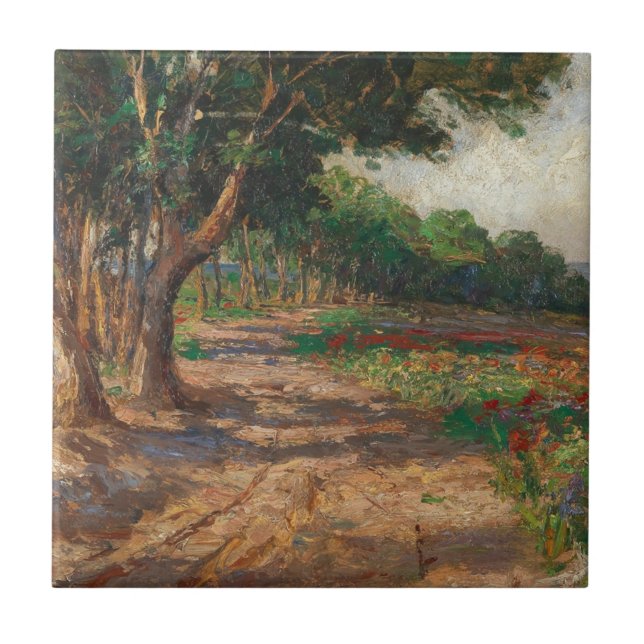 Carreau Promenade bordée d'Elm à Euxinograd (Devant)