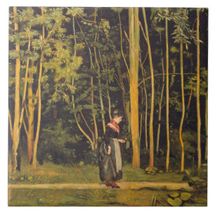 Carreau Promenade en lisière de forêt (par Ferdinand Hodle