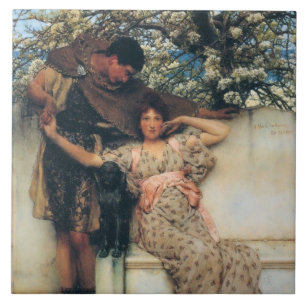 Carreau Promesse du printemps (par Lawrence Alma-Tadema)