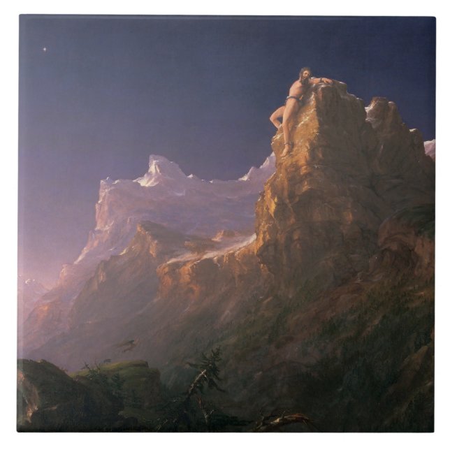Carreau Prometheus Bound (par Thomas Cole) (Devant)