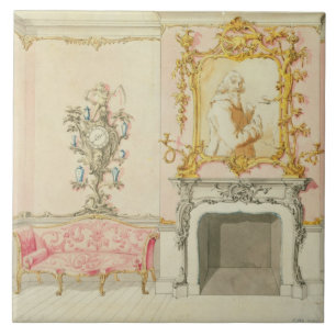 Carreau Proposition pour un intérieur de salon, 1755-60