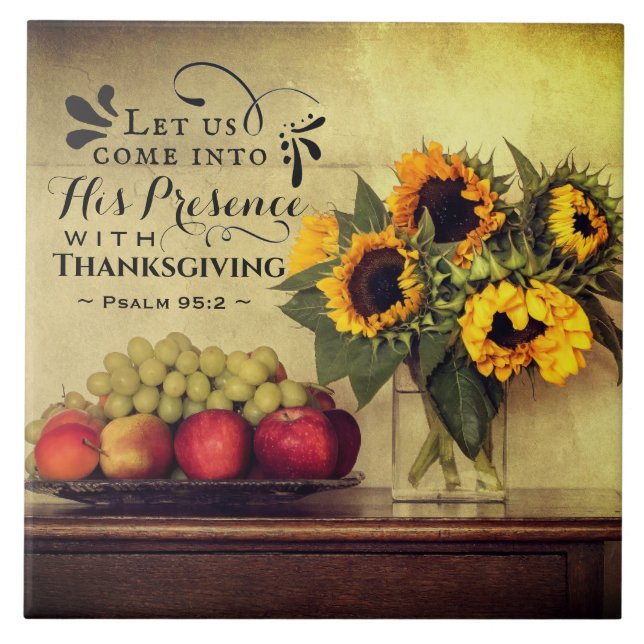 Carreau Psalm 95:2 Into His Presence with Thanksgiving (Devant)