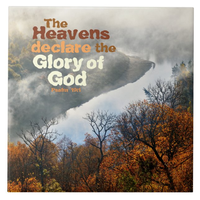 Carreau Psaume 19:1 Bible Verse Gloire de Dieu Carrelage e (Devant)