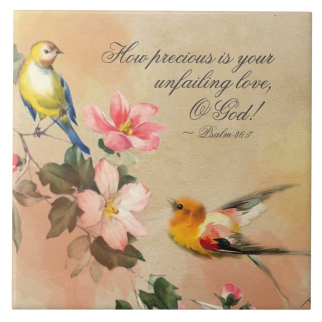 Carreau Psaume 36:7 Combien précieux ton amour indéfectibl (Devant)