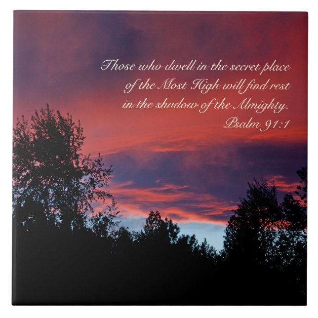 Carreau Psaume 91 Ceux qui habitent dans le lieu secret, (Devant)