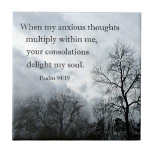 Carreau Psaume 94:19 Quand mes pensées anxieuses se multip
